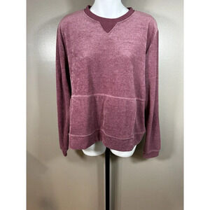 Vintage Hot Cotton Marc Ware Top Womens Large Faded Pink Fuzzy